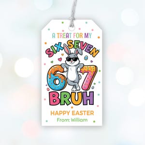 Editable Easter Treat Tag Template, Happy Easter Class Gift Printable Tag, 67 Treats for Peeps for Boys 327HL