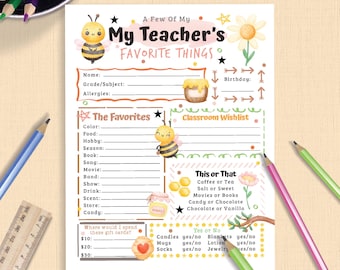 Bee Theme Meet the Teacher Flyer: Watercolor Design (Digital Download)