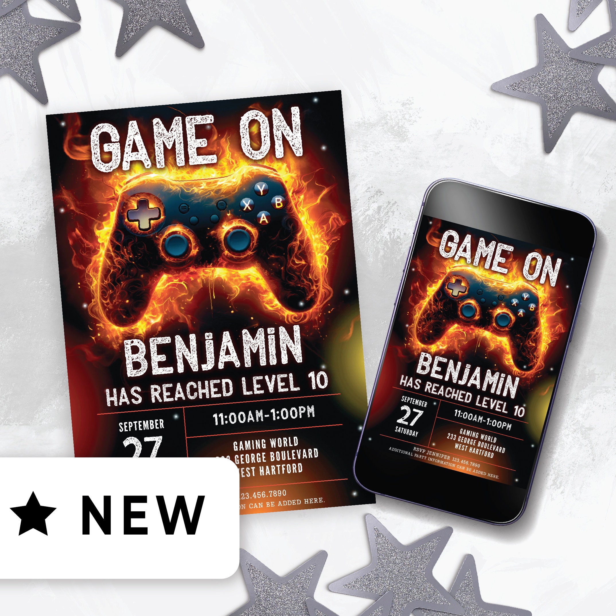 Controller Invites Editable Video Game Theme Birthday Invites Boys, Video Game Truck ...