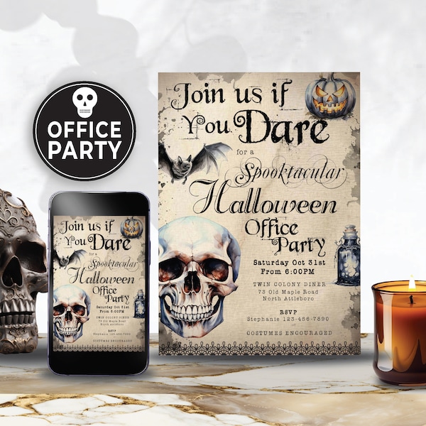 Halloween Office Party Invite Etsy