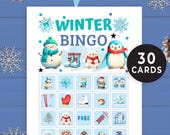 Printable Winter Bingo Boards, Winter Holiday Bingo Cards, Winter Class Party Bingo, Bingo Game for Kids, Winter Wonderland Bingo 26HL