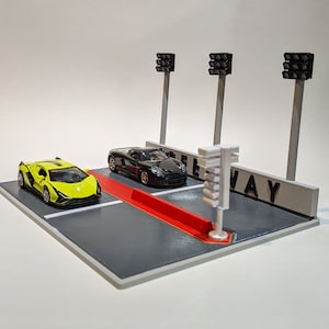 Miniature Drag Strip Diorama - 2 Different Scales Available!