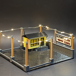 3D Printed Used Car Lot 1:64 Diecast Display | Customizable Text | Different Colors Available!