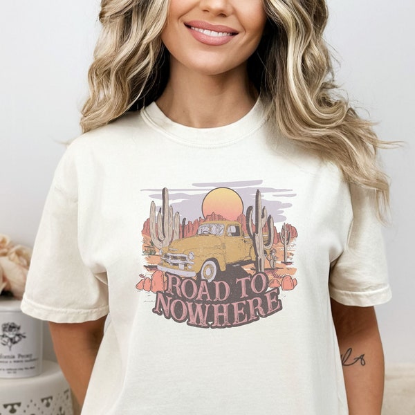 Cute Western Tshirt, Road To Nowhere Tshirt, Vintage Logo Shirt, Vintage Tshirt