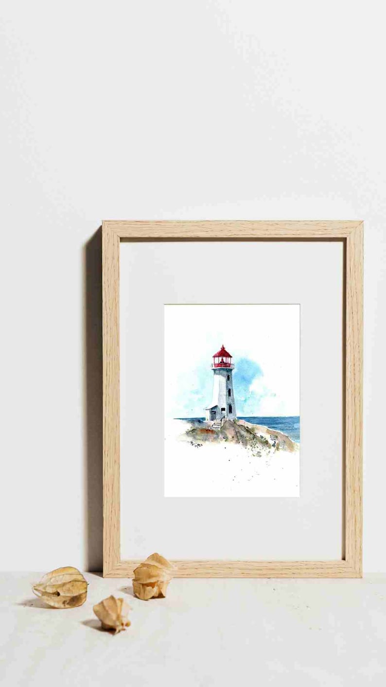 Light House - Original Watercolor Painting, Affordable Art, Fine Art ...