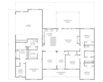Urban Farmhouse - 4 Bedroom, 2.5 Bath - 2,587 SF - Rear Side Load Garage - PDF Design Plans
