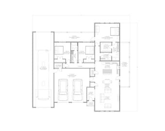 Casa de campo com garagem para RV - 3 quartos, 2 banheiros - 2.142 pés quadrados - Projeto em PDF