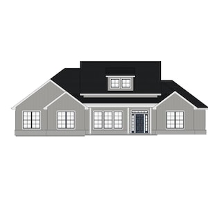 Urban Farmhouse 4 Bedroom, 2.5 Bath 2,380 SF Side Load Garage PDF Design Plans image 3