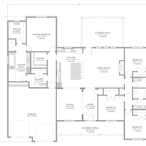 Urban Farmhouse - 4 Bedroom, 2.5 Bath - 2,569 SF - Front Load Garage - PDF Design Plans