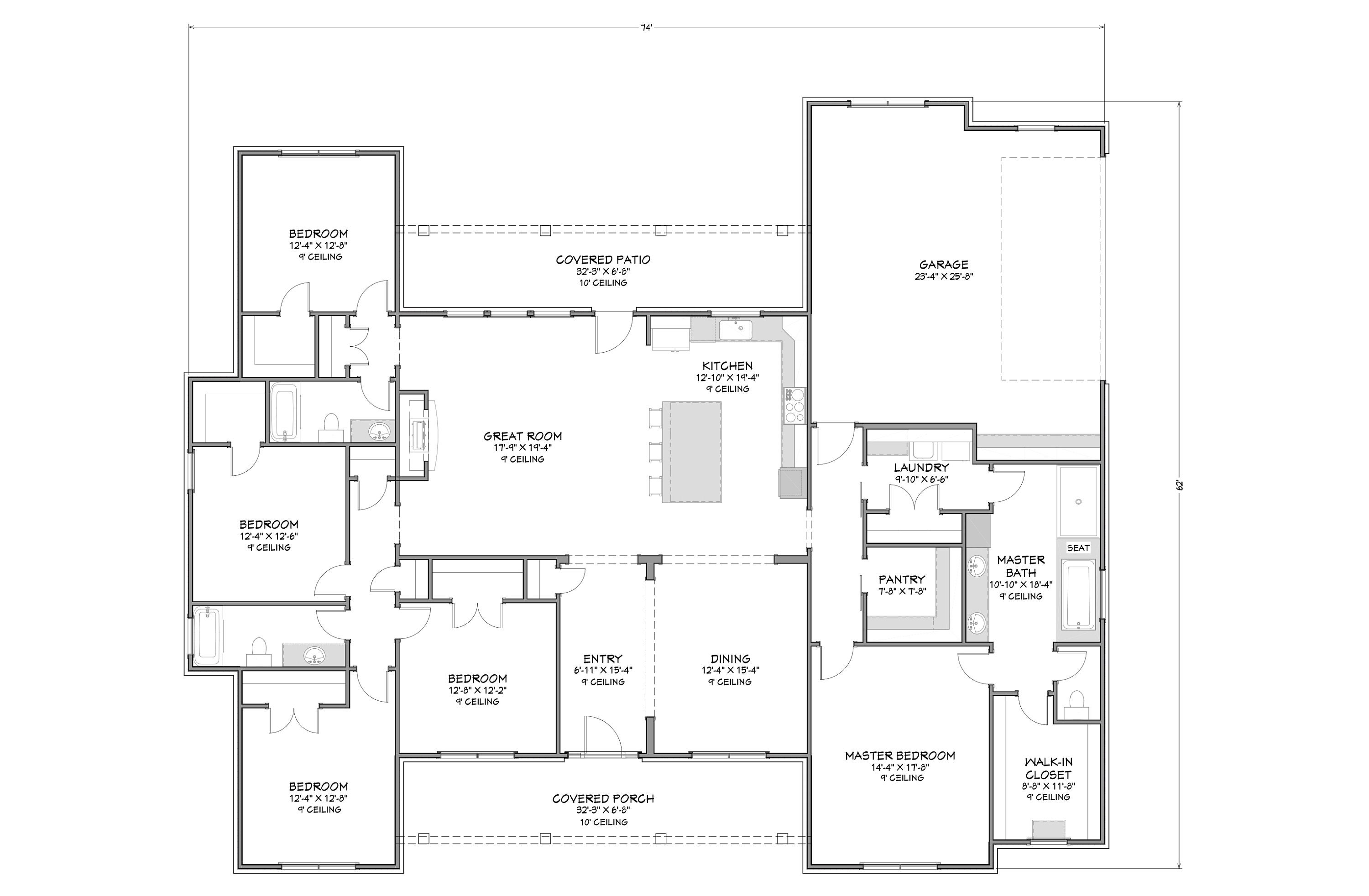 6 Bedroom House Plan - Etsy