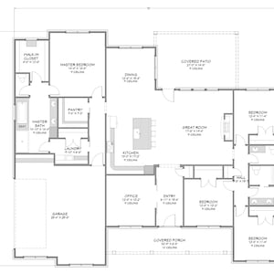 Urban Farmhouse - 4 Bedroom, 2.5 Bath - 2,712 SF - Side Load Garage - PDF Design Plans