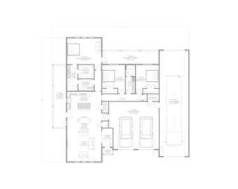 Casa de campo com garagem para RV - 3 quartos, 2 banheiros - 2.142 pés quadrados - Plantas em PDF - Leia à direita e ao contrário
