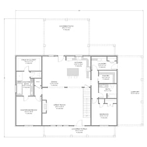 Urban Barndominium - Two Level - 5 Bedroom, 4 Bath - 3,037 SF - Covered Patio - PDF Design Plans
