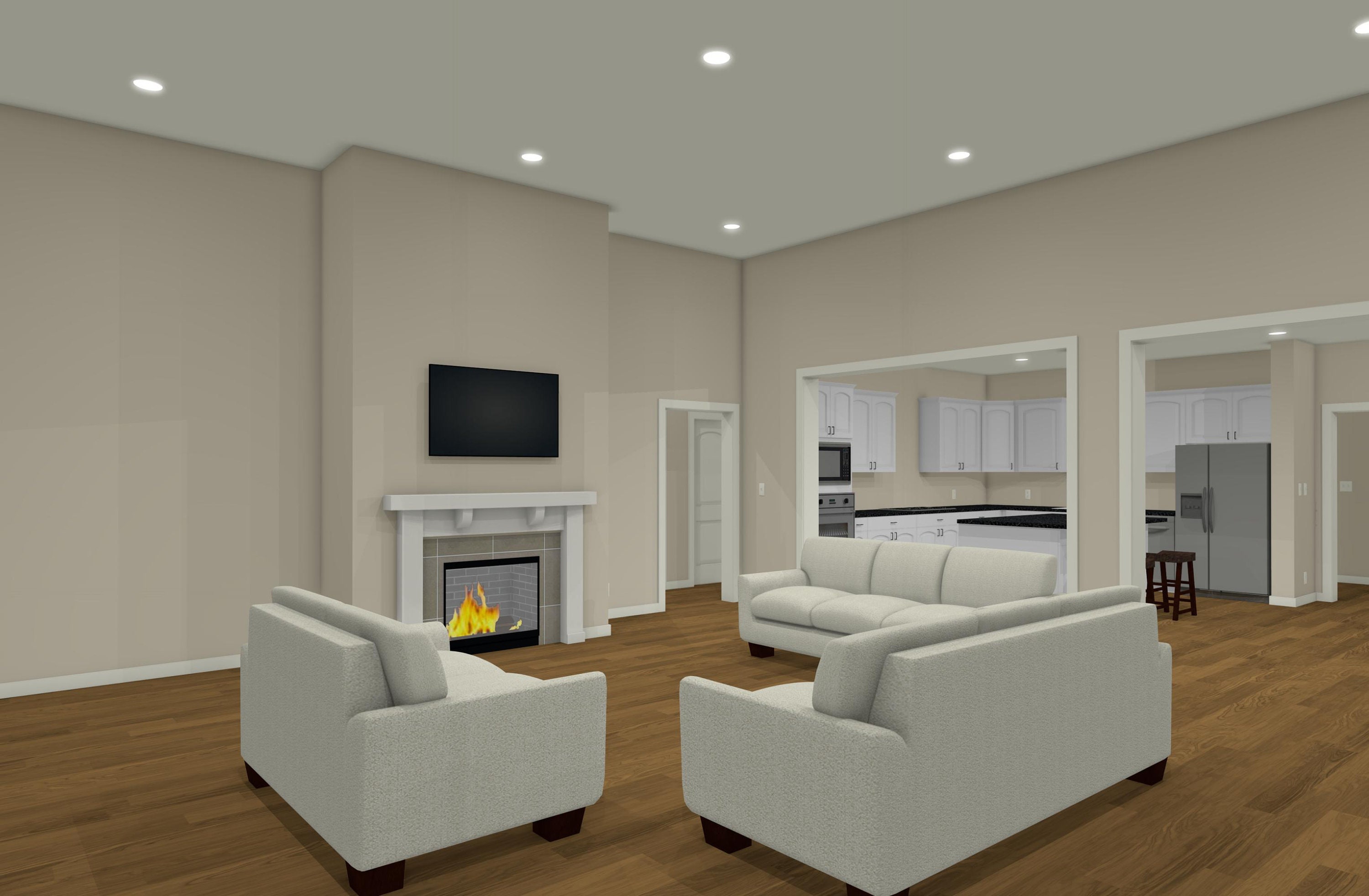 Photo inspiration: Fresh Look at Urban Barndominium One Level 3 Bedroom 2 Bath 2 416