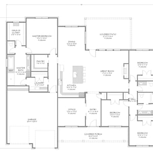 Urban Farmhouse - 4 Bedroom, 2.5 Bath - 2,712 SF - Front Load Garage - PDF Design Plans