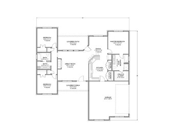 Casa de campo urbana - 3 quartos, 2 banheiros - 152 m² - Garagem lateral - Plantas em PDF - Leitura à direita e invertida