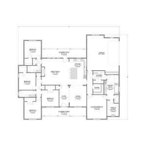 Casa de campo urbana - 5 dormitorios, 3 baños - 2854 pies cuadrados - Garaje trasero de carga lateral - Planos de diseño en PDF - Lectura a la derecha y al revés