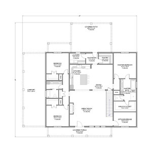 Urban Barndominium - Two Level - 6 Bedroom, 4 Bath - 3,674 SF - Covered Patio - PDF Design Plans