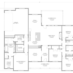 Urban Farmhouse - 4 Bedroom, 2.5 Bath - 2,733 SF - Rear Side Load Garage - PDF Design Plans