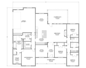 Urban Farmhouse - 4 Bedroom, 2.5 Bath - 2,733 SF - Rear Side Load Garage - PDF Design Plans