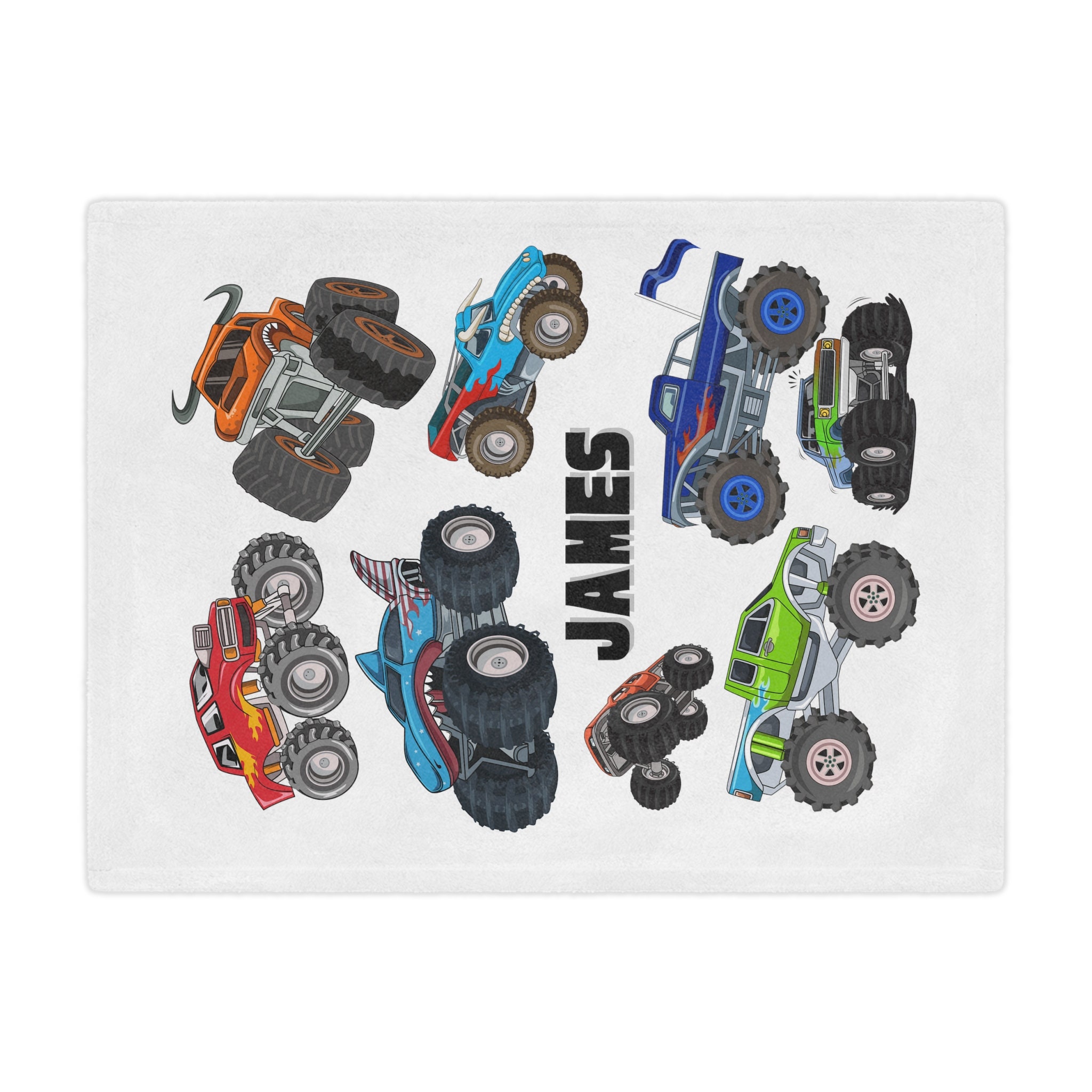 Monster Jam Blanket Customizable Monster Truck Gift Etsy