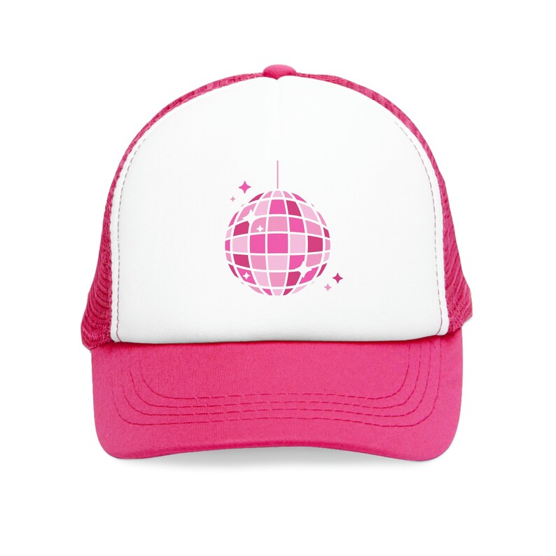 Pink Preppy Disco Ball Trucker Hat Etsy