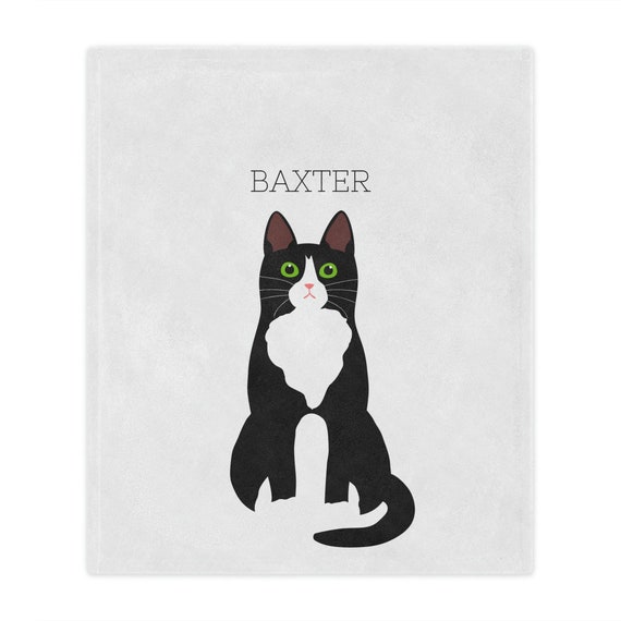 Tuxedo cat online blanket