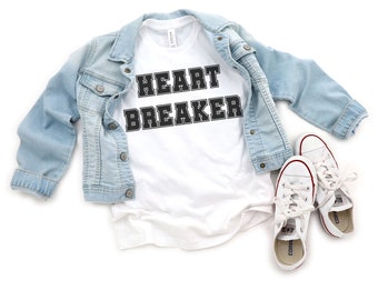 Valentines day t shirt for kids, Heart Breaker shirt, boys valentine shirts