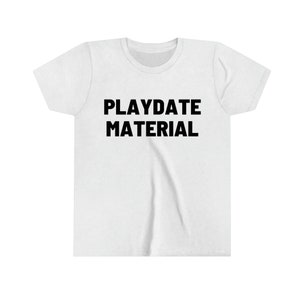 Playdate material valentines day shirt for boys Ash