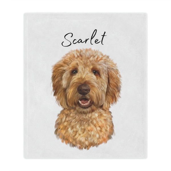 golden doodle blanket for golden doodle lover gift personalized dog blanket doodle mom gift for golden doodle