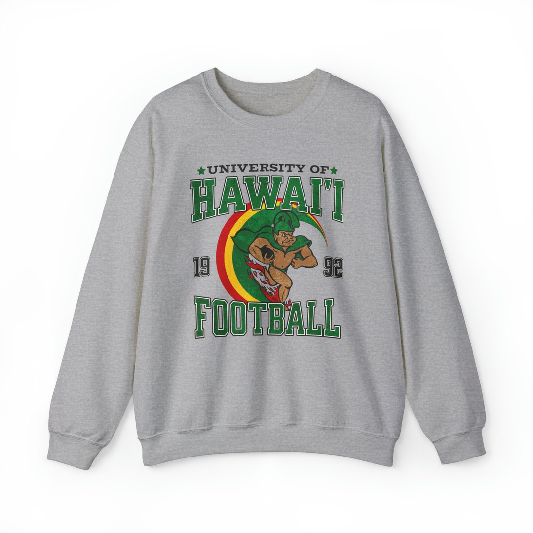 University of Hawaii Football Sweatshirt, Hawaii Crewneck, University