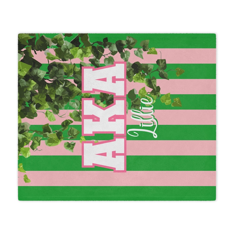 AKA Blanket Alpha Kappa Alpha Gift AKA Decor Personalized Sorority