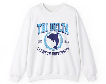 Delta Delta Delta Crewneck Sweatshirt, Tri Delt university sweatshirt, Custom Tri Delt sweatshirt, sorority sweatshirt