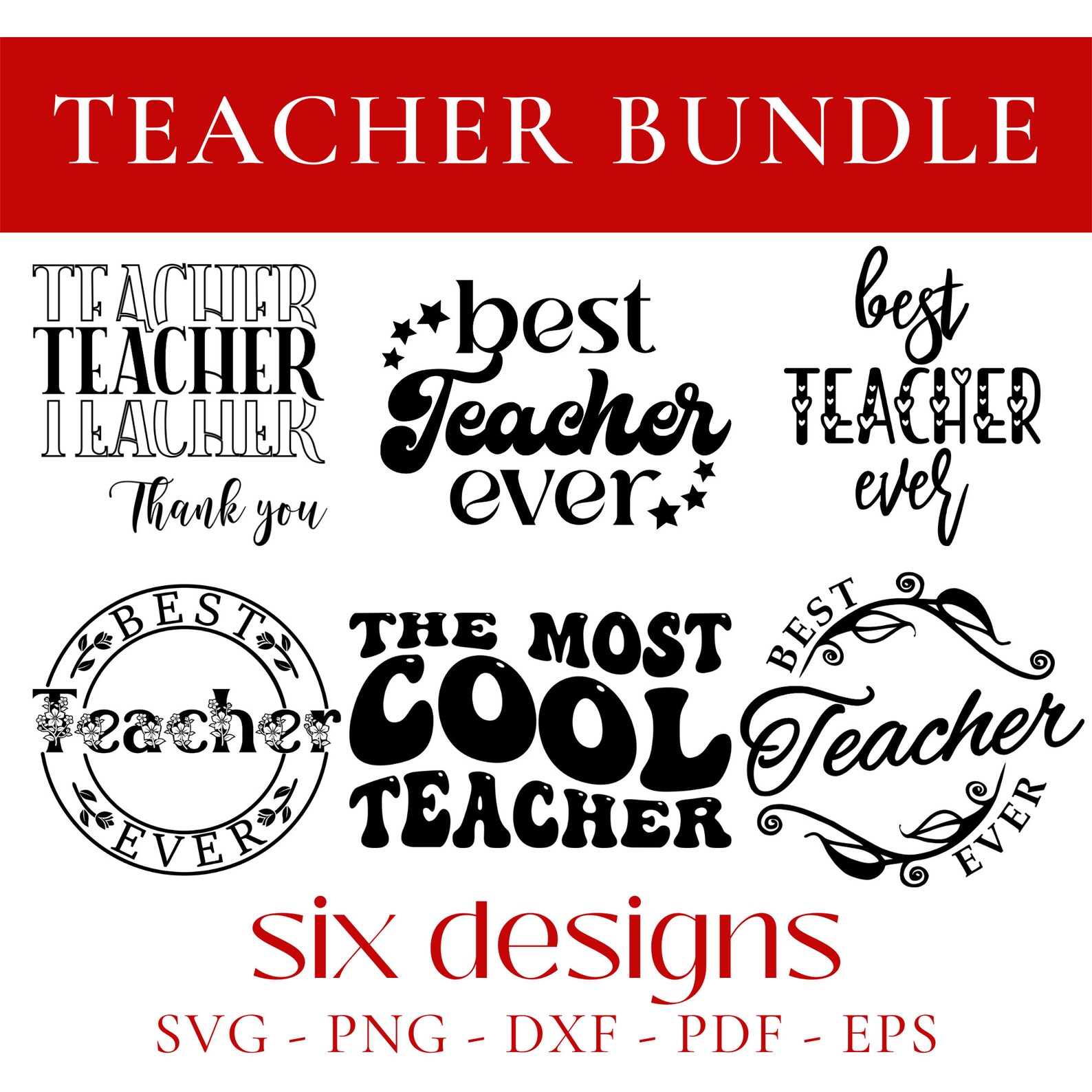 Teacher SVG Bundle Best Teacher Ever SVG Best Teacher SVG - Etsy UK