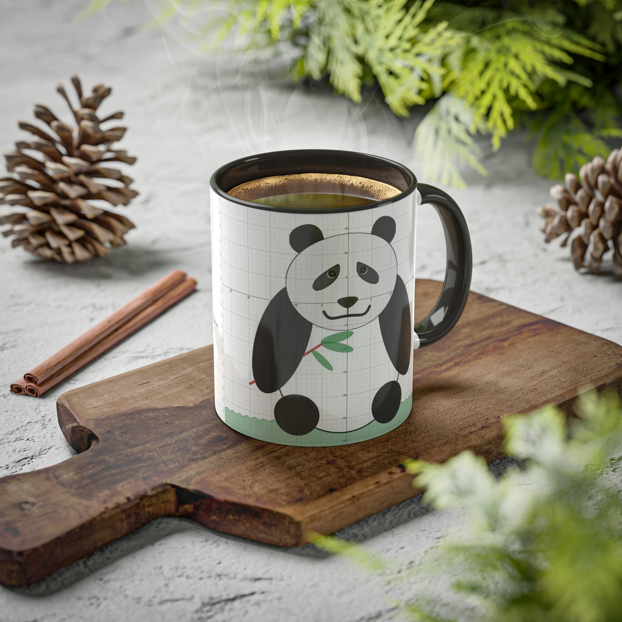 Akyol - panda allongé et bambou avec eigen naam Mug avec
