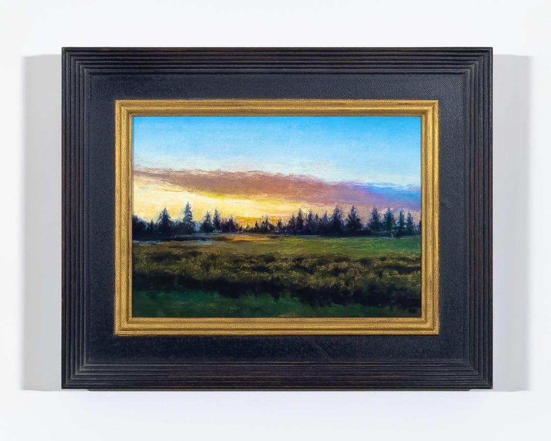 Sunset Glow – Original Oil Painting in Handmade Frame - Etsy