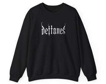 Deftones y2k band crewneck, Vintage Trendy 70s 80s 90s Embroidered sweatshirt, band tee, deftones merch