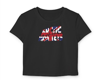 Arctic Monkeys y2k band baby tee, Vintage Trendy 70s 80s 90s Embroidered crop top, band tee