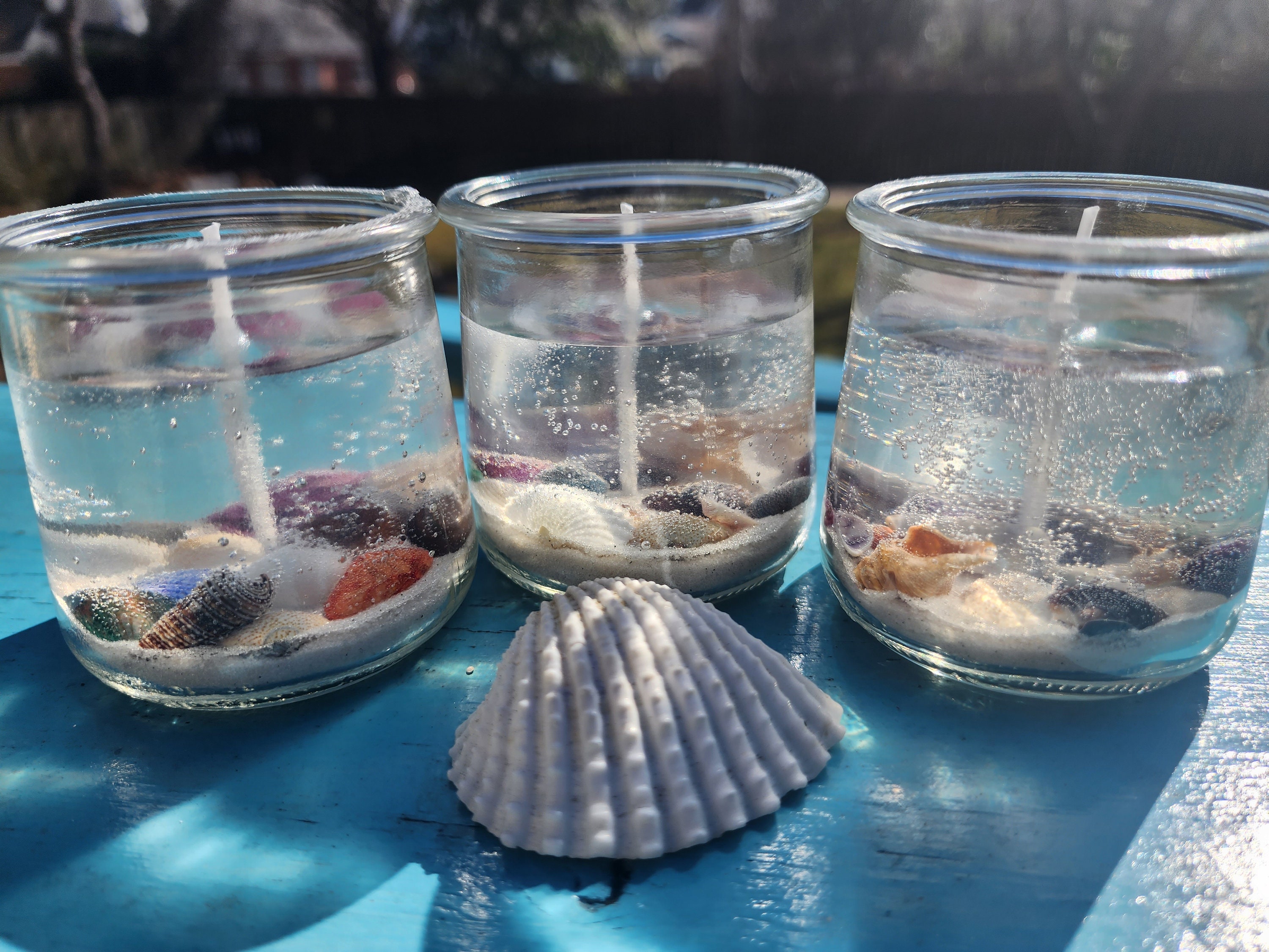 Coastal Beach With Sea Shell Gel Candle - Etsy