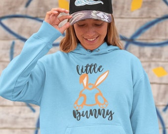 Little Bunny Sweatshirt Hoodie, Rabbitt lovers Hooded Sweater, Soft comfortable top with colorful Rabbit