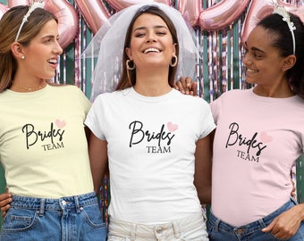 Wedding Brides Team T-shirts, Bachelorette party Tshirts, Getting Married Unisex Jersey Short Sleeve Tee, Wedding