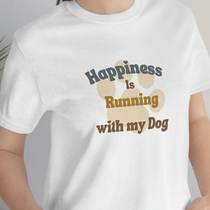 Pet lover,Running with my Dog Unisex T-shirt, Doggie Shirt, Great gift for Runners, Dogs & Marathon running, gift for her or him, canine image 2