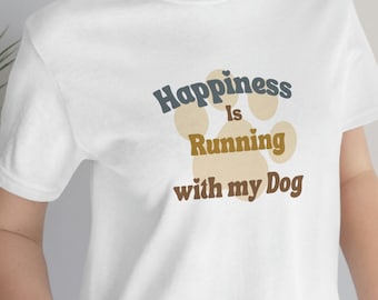 Running with my Dog Unisex T-shirt, Doggie Shirt, Great gift for Runners, Dogs & Marathon running, gift for her or him