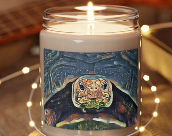 Tortoise Design, turtle lovers Scented Soy Candle, 9oz