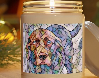 Puppy Dog image Scented Candles, 9oz, glass jar
