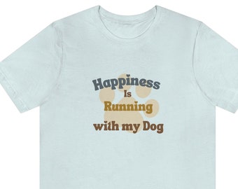 Pet lover,Running with my Dog Unisex T-shirt, Doggie Shirt, Great gift for Runners, Dogs & Marathon running, gift for her or him, canine
