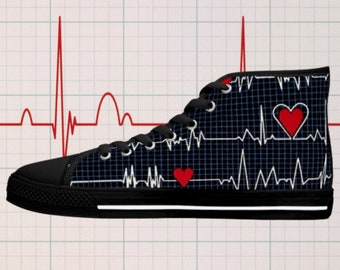 Women's Nurse Doctor shoes, Medical EMS Women's High Top Sneakers, gym, exercise, fitness, footwear