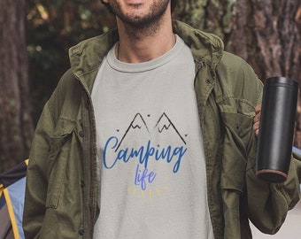 Camping Life T-shirt, Nature and fish lovers' tee, Hiking Unisex Jersey Short Sleeve Tshirt, Outdoors
