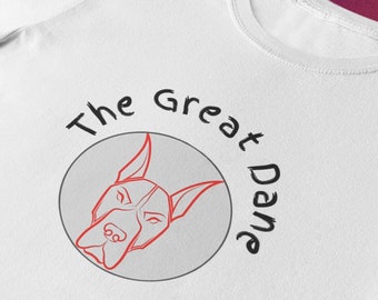 Great Dane T-shirt, Dog shirt, Unisex Heavy Cotton Tee, gift for him her, pet lovers