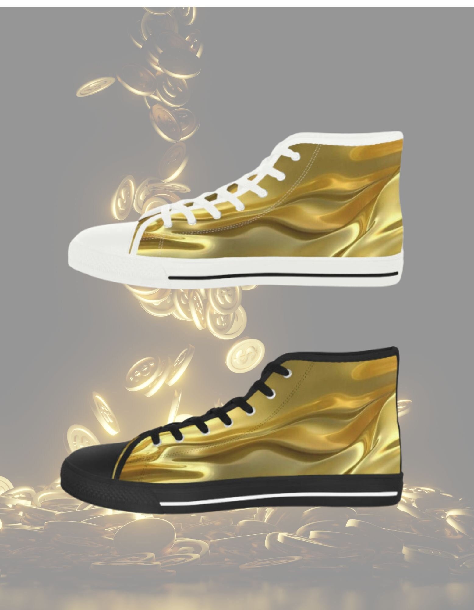 Gold sneakers best sale